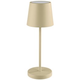 Tischleuchte MERLE MINI Ø 9 cm, H: 25 cm Sandfarben