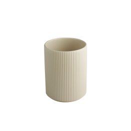 Dressingtopf -THE GRID- Ø 12,5 cm, H: 16,5 cm Sand Porzellan