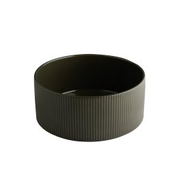 Schale -THE GRID- Ø 23 cm, H: 10,5 cm Mud (braun) Porzellan