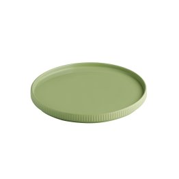 Teller -THE GRID- Ø 26 cm, H: 2,5 cm Salbei Porzellan