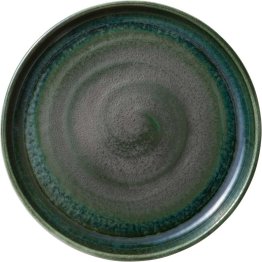 Teller flach rund hoher Rand 21 cm Perfect Match Avocado