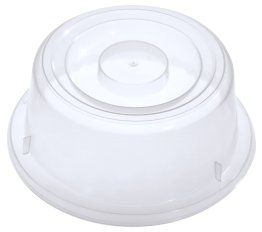 Tellerglocke, transparent-weiß 19 cm Kunststoff