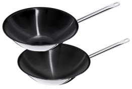 Antihaft-Wok Ø 360 mm Edelstahl