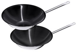 Antihaft-Wok Ø 360 mm Edelstahl