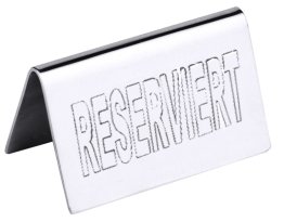 Reserviert-Aufsteller mit deutschem Text: RESERVIERT