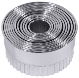 Ausstechformen, rund, gewellt 2,5 cm - 10,5 Edelstahl