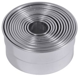 Ausstechformen, rund, glatt 2,5 cm - 10,5 Edelstahl