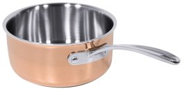 Kupfer-Stielkasserolle 18 cm Edelstahl