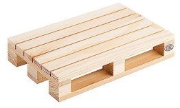 Mini-Holzpalette, natur 200 x 130 mm