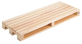 Mini-Holzpalette, natur 400 x 150 mm
