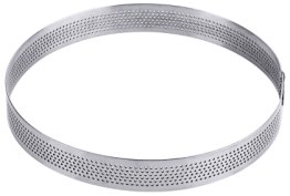 Tortenbodenring, rund, perforiert 15 cm Edelstahl