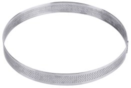 Tortenbodenring, rund, perforiert 18 cm Edelstahl
