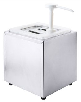 Saucendispenser (mit einem Pumpenbehälter) 200 x 185 mm GN 1/6 Kunststoff