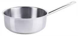 Stielkasserolle, extra niedrig 20 cm Edelstahl