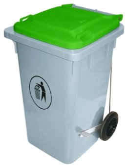 Tretabfalleimer 100 l / grün Kunststoff