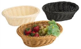 Korb, oval braun Kunststoff