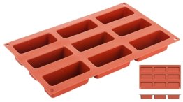 Silikon-Backmatte, BARREN mit 9 Formen 300 x 175 mm