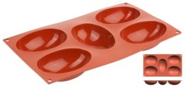 Silikon-Backmatte, HALBES EI mit 5 Formen 300 x 175 mm