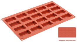 Silikon-Backmatte, FLACHBARREN mit 20 Formen 300 x 175 mm