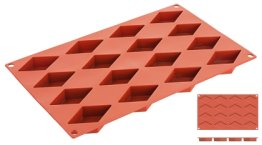 Silikon-Backmatte, RAUTE mit 16 Formen 300 x 175 mm