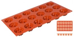 Silikon-Backmatte, GUGELHUPF mit 18 Formen 300 x 175 mm
