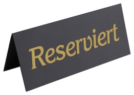 Reserviert Aufsteller