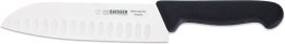 Santoku Kochmesser Kullenschliff 18 cm schwarz