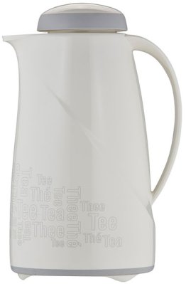 Isolierkanne Wave 1,0 l Tea Time weiß Kunststoff