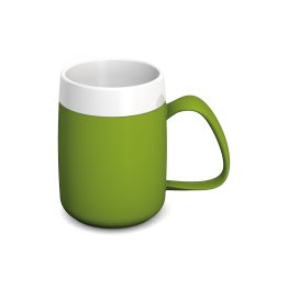 207 Becher mit Trink-Trick 160 ml grün/weiß