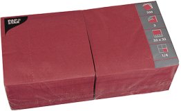Servietten 33 cm x bordeaux, 250 Stück, 3-lagig 1/4-Falz