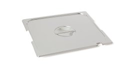 Flachdeckel 2311a GN2/3 mit Griffmulde , Löffelausschnitt und Ausschnitt für Griffe GN 2/3