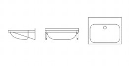 Handwaschbecken mit Konsolen HW 55465-K