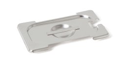 Flachdeckel 1911a GN1/9 mit Griffmulde , Löffelausschnitt und Ausschnitt für Griffe GN 1/9