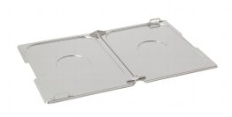 Flachdeckel 113a GN1/1 mit Scharnier und Ausschnitt für Griffe GN 1/1