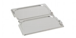 Flachdeckel 123a GN1/2 mit Scharnier und Ausschnitt für Griffe GN 1/2
