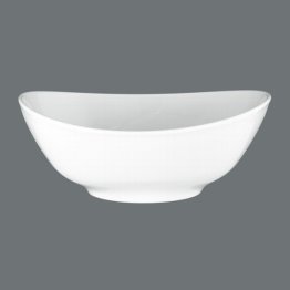 Schüssel oval 21 cm weiß Meran (Steak & More)