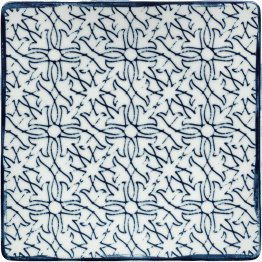 Teller halbtief eckig 12cm Shabby Chic 5