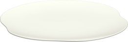 Teller flach amorph coup 28cm weiß, KUMO