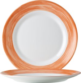 Brush Orange Teller flach 23,5cm