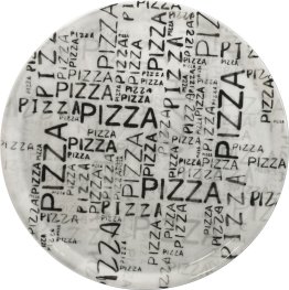 Napoli White & Black Pizzateller 31cm Schwarzweiß Porzellan
