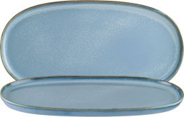 Sky Hygge Servierplatte oval 30x16cm Blau Porzellan