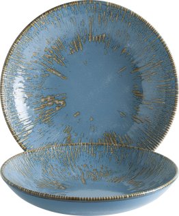 Snell Sky Bloom Teller tief 23cm Blau Porzellan