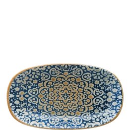 Alhambra Gourmet Servierplatte oval 15x8,5cm Blau Porzellan