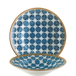 Lotus Gourmet Pastateller 27cm Blau Porzellan