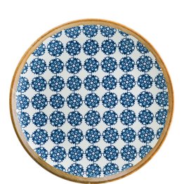 Lotus Gourmet Teller flach 25cm Blau Porzellan