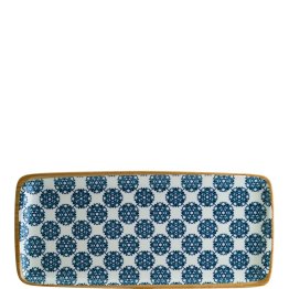 Lotus Moove Platte 34x16cm Blau Porzellan