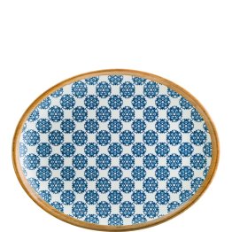 Lotus Moove Servierplatte oval 31x24cm Blau Porzellan