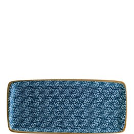 Lupin Moove Platte 34x16cm Blau Porzellan