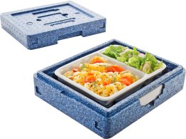 Isobox DINNER CHAMPION I blau ohne Bestückung 290 x 240 mm Kunststoff