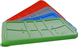 Deckel für Menüschale eckig blau 235 x 175 mm